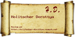 Holitscher Dorottya névjegykártya
